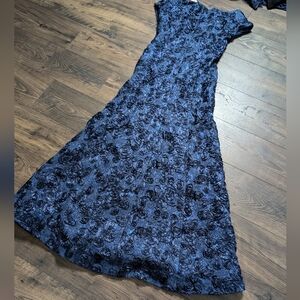 B Michael America Red Collection Navy Floral Dress‎ Size 4